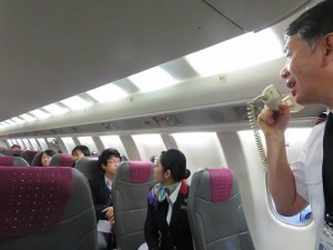 質問コーナー。ベテラン機長に飛行機の秘密をたくさん教えてもらいました。